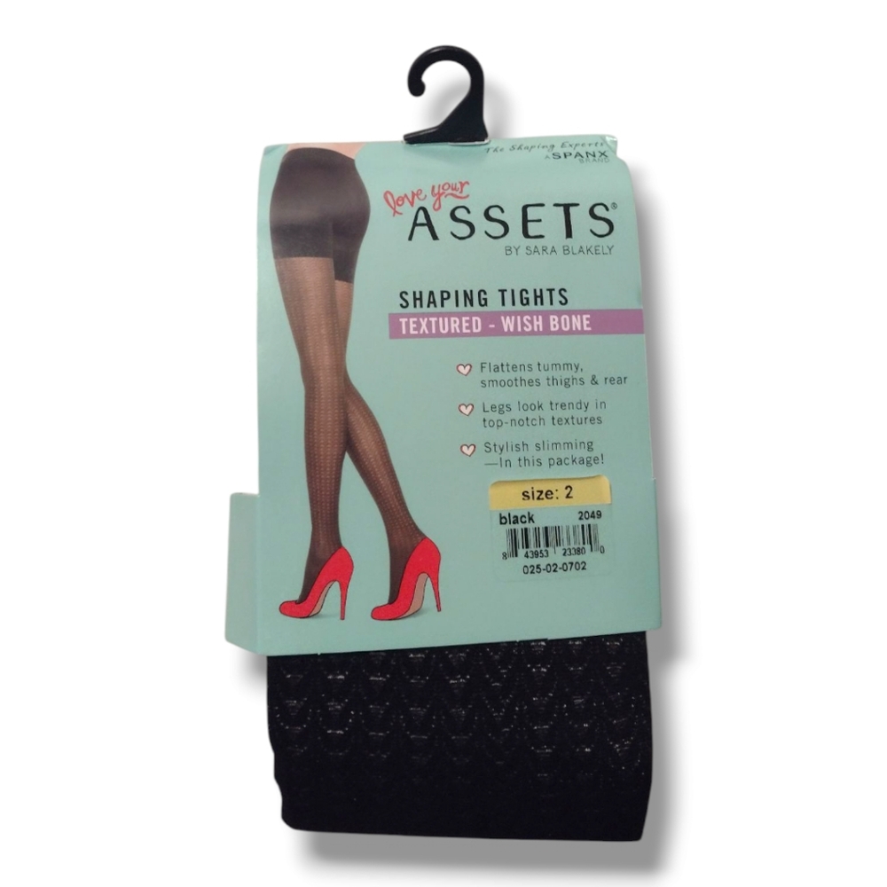 Assets By Spanx Shaping Tights - Textured Wish Bone (Size 2)